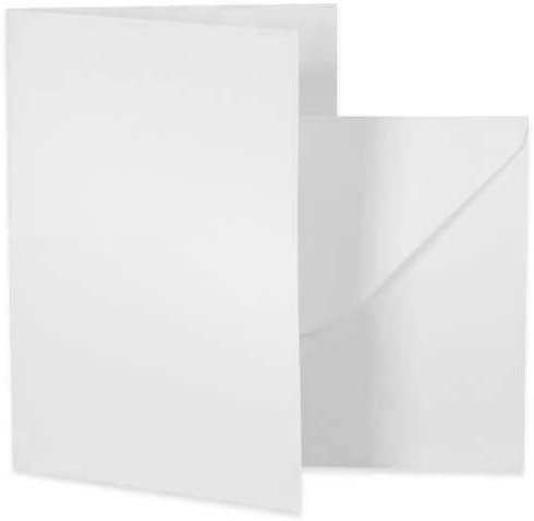 A5 Bright White Card Blanks 250gsm with Envelopes (10 Pack)