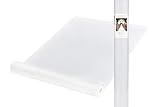 Wedding Aisle Runner White Scroll Print Indoor Outdoor 100 Foot Roll with Pull Cord