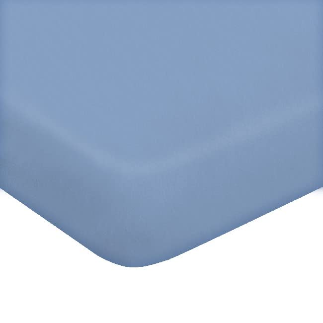 Homemania Two Corners – Double, Solid Colour – Fitted Sheet – for Bed – with Pillow Case Light Cotton – 170 x 200 cm, Bright Blue