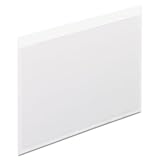Self-Adhesive Vinyl Pockets, 4 x 6, Clear Front/White Backing, 100/box