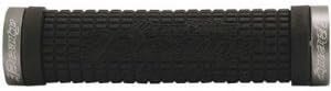 Lizard Skins Peaty Lock-On ATB Bicycle Handle Bar Grips with Clamps (Graphite - Red Clamps)
