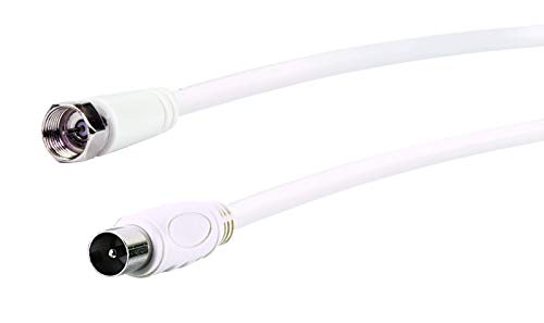 Schwaiger kvck163532 Sat de Cable Adaptador 75db, F/IEC Macho, 3,0 m, Color Blanco