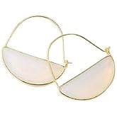 Scout Curated Wears - Stone Prism Hoop Earring - Opalite/Gold
