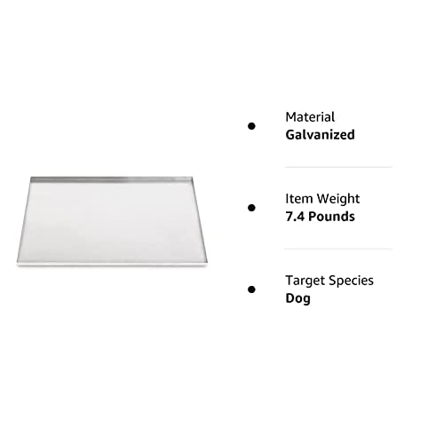 Dog Crate Replacement Pan ChewProof and CrackProof Metal Pan for Dog