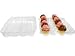 Decony 24 Compartment cupcake containers plastic disposable Cupcake Boxes muffin carrier - Great for high topping - 5 pc. - 24 slot each - Plus White standard size baking cups