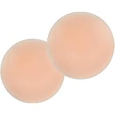 Reusable Silicone Nipple Covers, 1 Pair Nipple Cover For Women | Premium Ultra Thin |Invisible & Skin Friendly Adhesive|Up To 10 Hrs Sticking Capacity |Reusable Cloth Bag - 2 Pcs (Pair of 1)