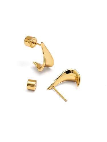 SINGULARU - Elisa Earrings. Brass with 18Kt Gold or Rhodium Plated Finish. Jewellery for Women