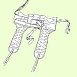 Hoyer Professional Deluxe Stand-Aid Transport Sling-Medium, with Yellow Binding,Each