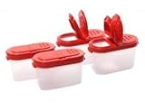 Tupperware Small SPICE Modular Mates SET NEW Red Seals
