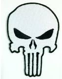 Special Forces Punisher Patch Velcro Navy Seals White