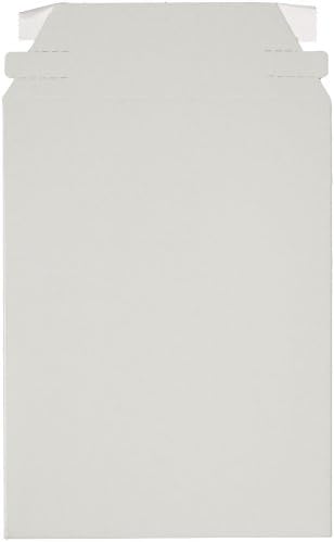Pratt MJ-1 Self-Seal Stay Flat Mailer, White, 6" x 8" (Pack of 100)