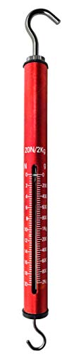 Economy Dynamometer, Aluminum - 2kg / 20N - Zero-Point Calibration Capability - High Resolution Scale, Spring Balance -Classroom Quality