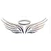 Decal Auto - TOOGOO(R) 3D Chrome Angel Wing Sticker Decal Auto Car Emblem Decal Decoration Color Silver