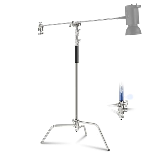 NEEWER C Stand mit Boom Arm Pro 100% Edelstahl, Max 10,8ft/330cm