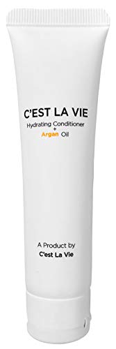 50 Bulk Pack - Hydrating Conditioner + Argan Oil By C'EST LA VIE - 40ml / 1.35 fl oz - Travel Guest & Hotel Amenities - Individual Tubes in Eco Responsible Packaging. Paraben & Cruelty Free (White)