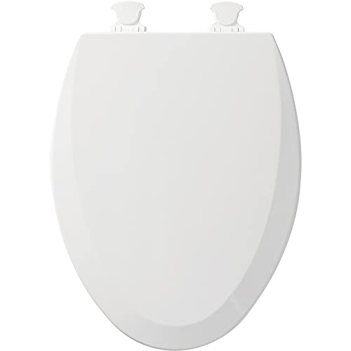 Bemis 1500EC 000 Toilet Seat with Easy Clean & Change Hinges, Elongated