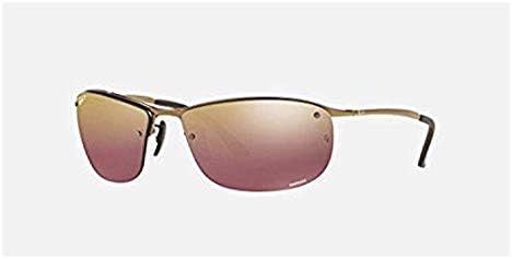 Bundle: Ray-Ban RB3542 Shiny Brown/Brown Mirror Gold Polar 63mm & Carekit