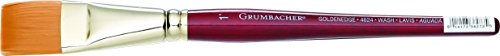GRUMBACHER Goldenedge Golden Toray Wash Watercolor Brush, Synthetic Bristles, Size 1