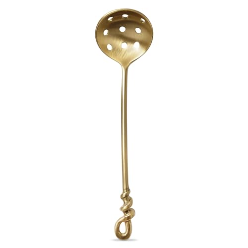 tag Forged Olive Spoon Serving Utensil Gold