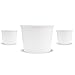 White Paper Ice Cream Cups - 16 oz Disposable Dessert Bowls - Comes In Many Colors With Fast Shipping! Frozen Dessert Supplies - 50 Count