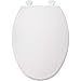 BEMIS 1800EC 000 Plastic Toilet Seat with Easy Clean & Change Hinges, ELONGATED, White