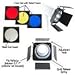 Fotodiox Fotodiox Universal Barndoor Kit with 45 Degree Honeycomb Grid & Color Gels, for Bowens Gemini Standard, Classica Powerpack, R Series, Rx Series and Pro Series Strobe Flash Light with