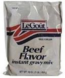 LeGout Instant Beef Flavor Gravy Mix, 16-Ounce Bags (Pack of 8)
