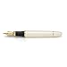 Jin hao [Spiral] Luxury Fountain Pen, Gold trim, Medium nib, Pen case gift, Business signature, Calligraphy Writing (Spiral White)