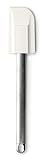 RSVP Medium Silicone Spatula With Stainless Steel Handle, White