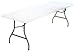 8-Foot LoCenter Plastic Folding DJ Banquet Party Wedding Table, White with Center Handle (8', White)
