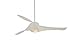Minka-Aire F803-WH Downrod Mount, 3 White Blades Ceiling fan with 94 watts light, High Gloss White