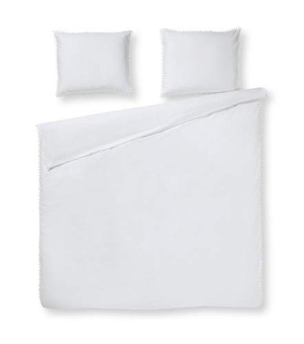 Papillon Juego de Cama, Percal, Color Blanco, 140x200/220 + 60x70cm