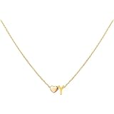 Stainless Steel Gold Initial Necklace - Large Alphabet Letter Pendant A-Z, 20\" Chain With Extender - View #6