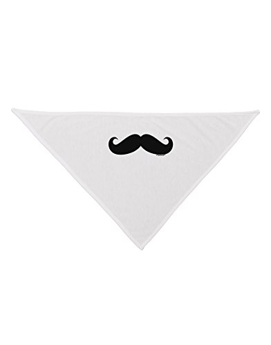 TooLoud Big Fancy Mustache Printed White Dog Bandana 26"