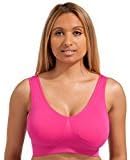 XXL Padded Hot Pink Bra - Premium Quality Material Seamless Support Comfort Includes removable soft pads