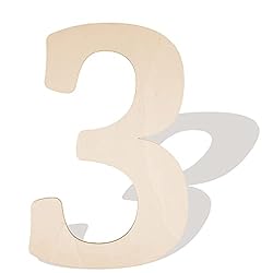 14 Inch Large Wooden Numbers, Blank Unfinished