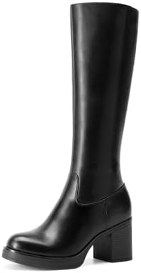 Amazon.com | DREAM PAIRS Women's Knee High Boots,Size 6,Black