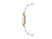 Anne Klein Women's AK/2620WTGB Swarovski Crystal Accented Gold-Tone and White Resin Bracelet Watch