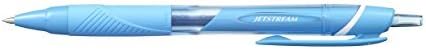 UNI-BALL JETSTREAM SXN-150-07 RETRACTABLE ROLLERBALL PEN [Pack of 3] Light Blue Barrel with Light Blue Ink
