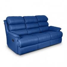 Recliner Chair Manual (Blue Leatherette) THREE SEATER