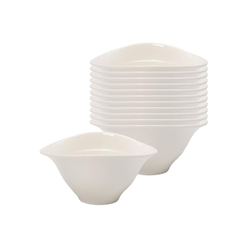 Villeroy & Boch - Vapiano Suppenschalen Set 12 teilig weiß, Spülmaschinenfest, Mikrowellensicher, Extra Tiefe Suppenteller, Suppenschüssel, Schalen Gr
