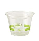 World Centric's 100% Biodegradable, 100% Compostable 9 Ounce Squat Corn PLA Cold Cup (Package of 200)