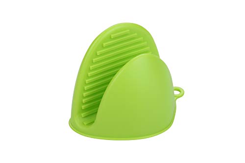 I-MART Silicone Oven Mitts, Pot Holder, Kitchen Cooking Finger Protector Pinch Grips, Heat Resistant Glove (Pack of 2 - Blue & Green)