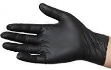 Getbetterlife Black Nitrile Powder Free Medical Exam Tattoos Piercing Gloves- Size from Small to X-Large (200 Small)