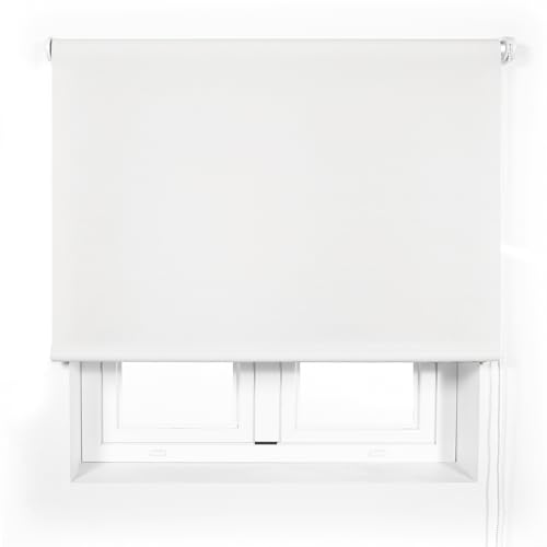 Blindecor Premium Customisable Translucent Blind, Off-White, 150 x 240 cm (Width x Height), Fabric Size 147 x 235 cm | Translucent Roller Blind with 38 mm Tube