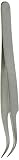 Hakko CHP 7A-SA Stainless Steel Non-Magnetic Precision Tweezers with Very-Fine Point Bent Tips, Heavy-Duty Tips, 4-1/2" Length