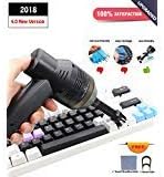CRSURE USB Keyboard Vacuum,Mini Vacuum Cleaner with Two Replaced Nozzle for Cleaning Keyboard Dust,Bread Crumbs,Paper Scrap,Eraser Crumbs,Cigarette Ash,Makeup Bag,Car Device,Pet House