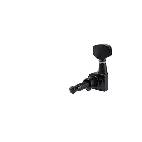Electric Guitar String Tuning Pegs 6PCS Sealed Machine Head Right Hand Tuners for Electric Guitar, Black - Thumbnail 3
