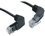rhinocables RJ45 Network Cable Right Angle to Right Angle 90 Degree CAT5e Ethernet Network Lead (1m)