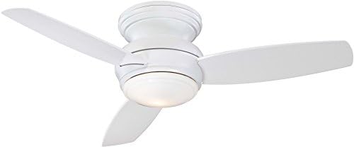 Minka Aire F593 Wh Tradition Concept White Flush Mount 44 Outdoor Ceiling Fan W Light Ctrl